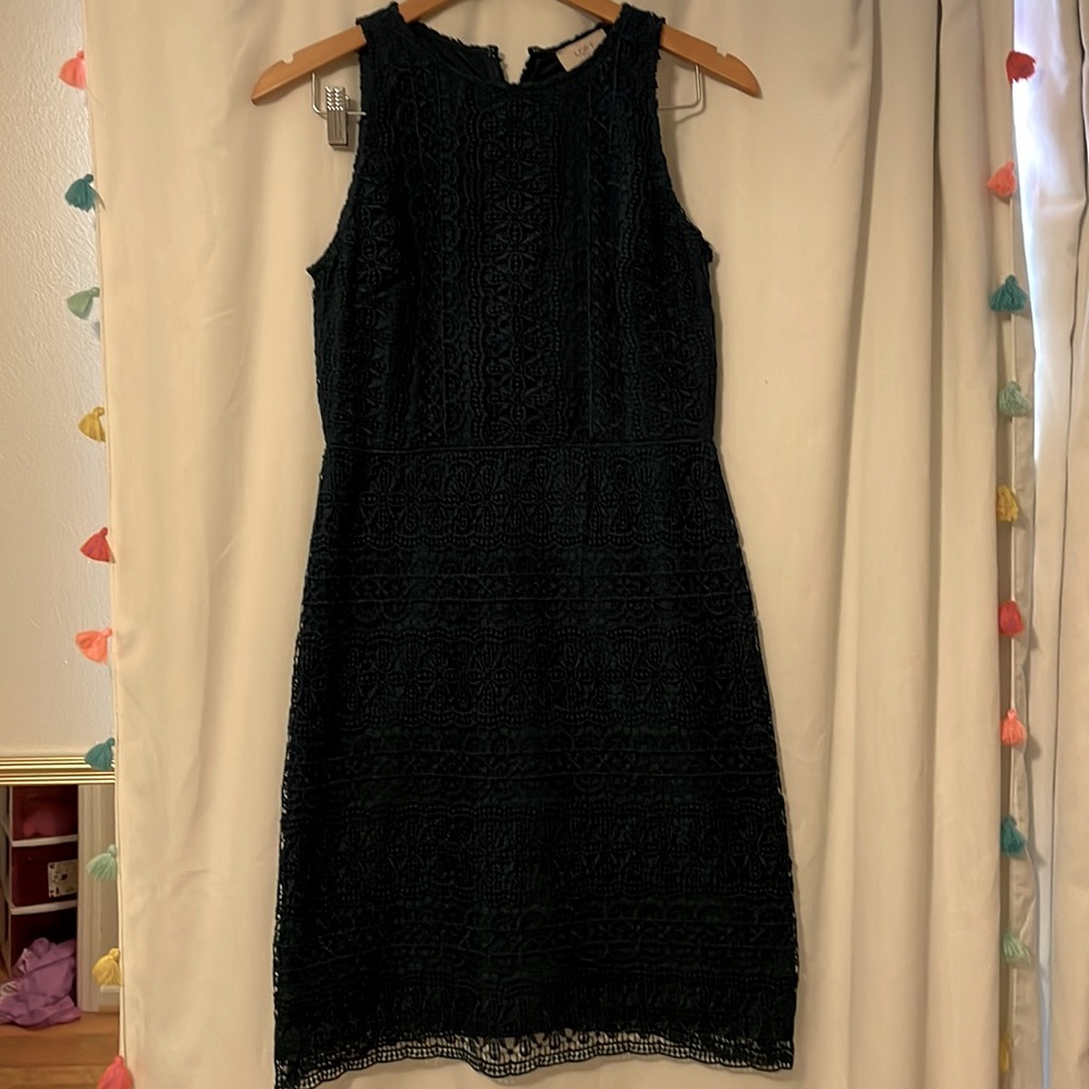 Loft size 4 lace dress, blue